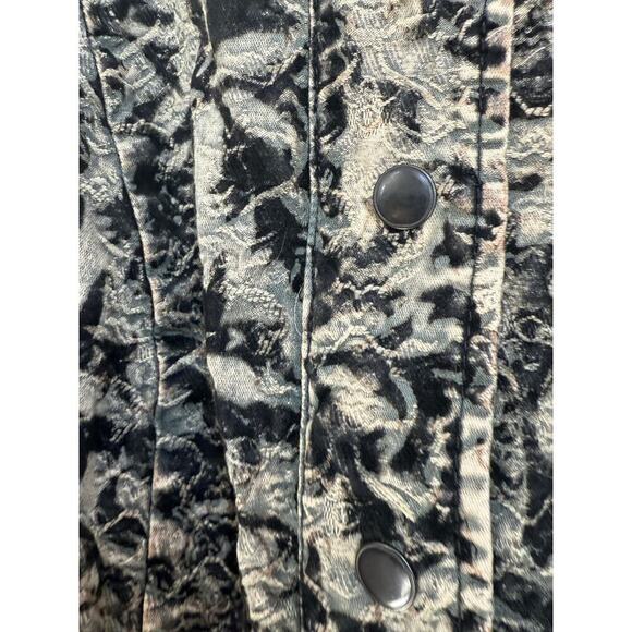 Free People Follow the Flock velvet burnout moto jacket olive and black size 2 - Picture 12 of 12